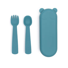 Load image into Gallery viewer, Feedie Fork &amp; Spoon Set - Blue Dusk - mytinyfingers baby products