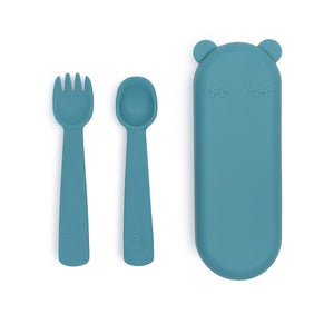 Feedie Fork & Spoon Set - Blue Dusk - mytinyfingers baby products