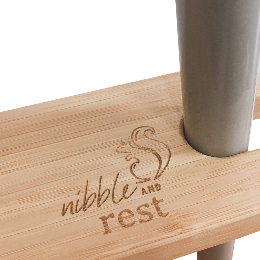 Adjustable Eco-Friendly Bamboo Highchair Footrest, The Woodsi Footsi –  Nibble and Rest USA